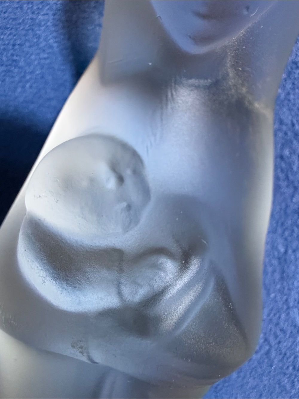Vintage Art Deco Madonna & Child Frosted Glass Sculpture Stef Uiterwaal 1928/29 - Picture 3 of 7
